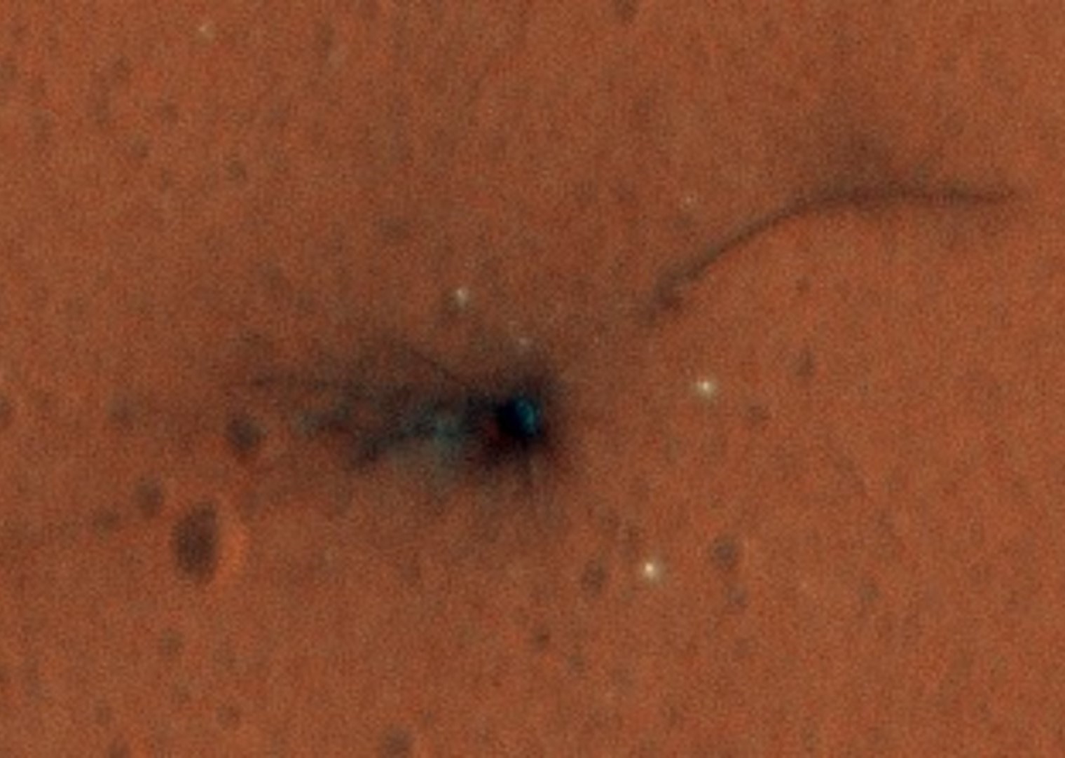 Mars orbiter sees lander’s crash in color Cosmic Log